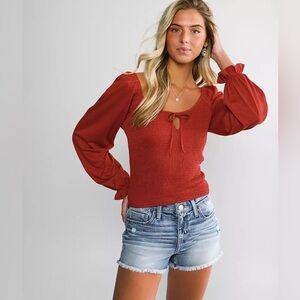 WILLOW & ROOT SMOCKED TOP